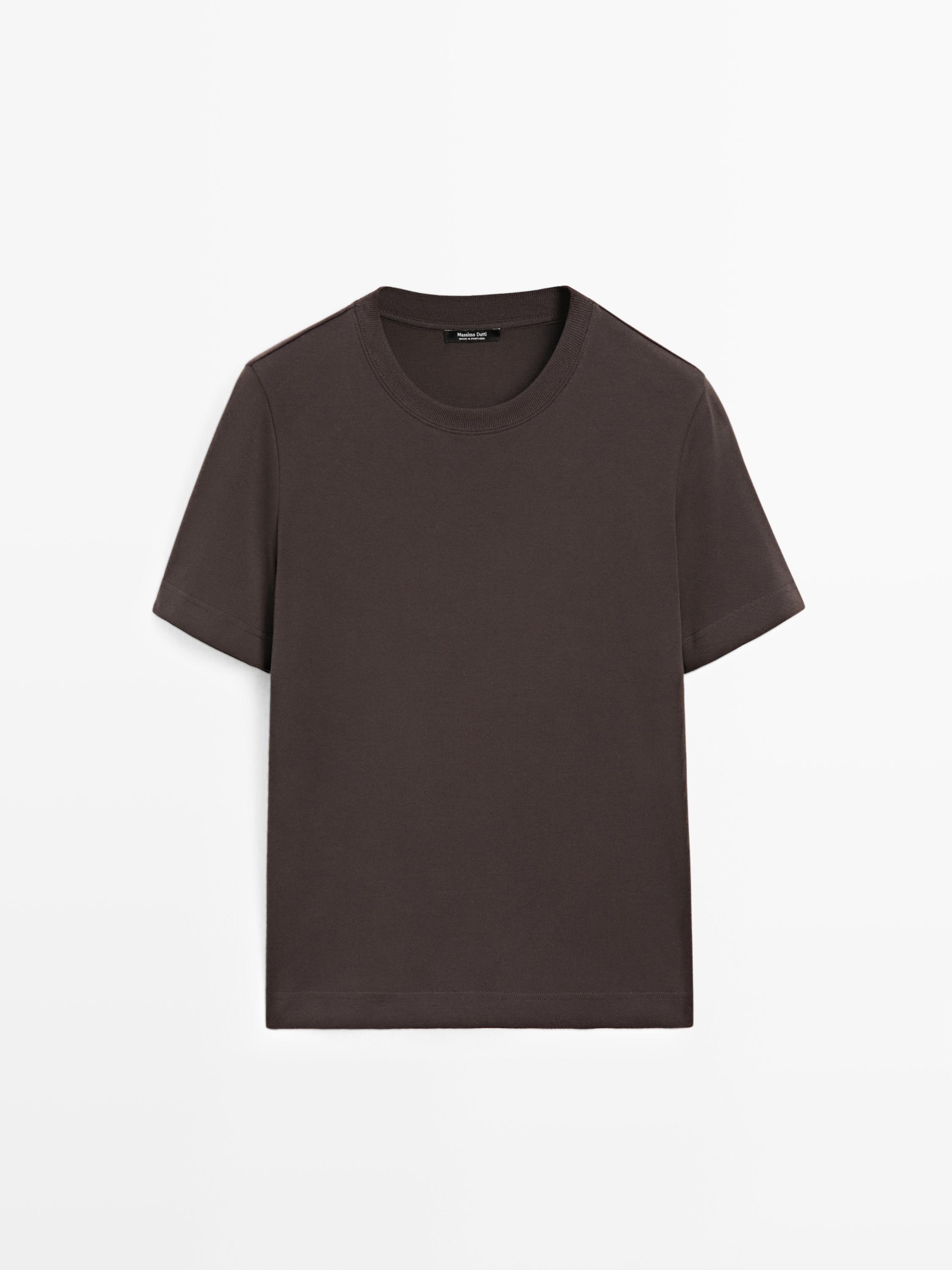 100% cotton interlock crew neck T-shirt